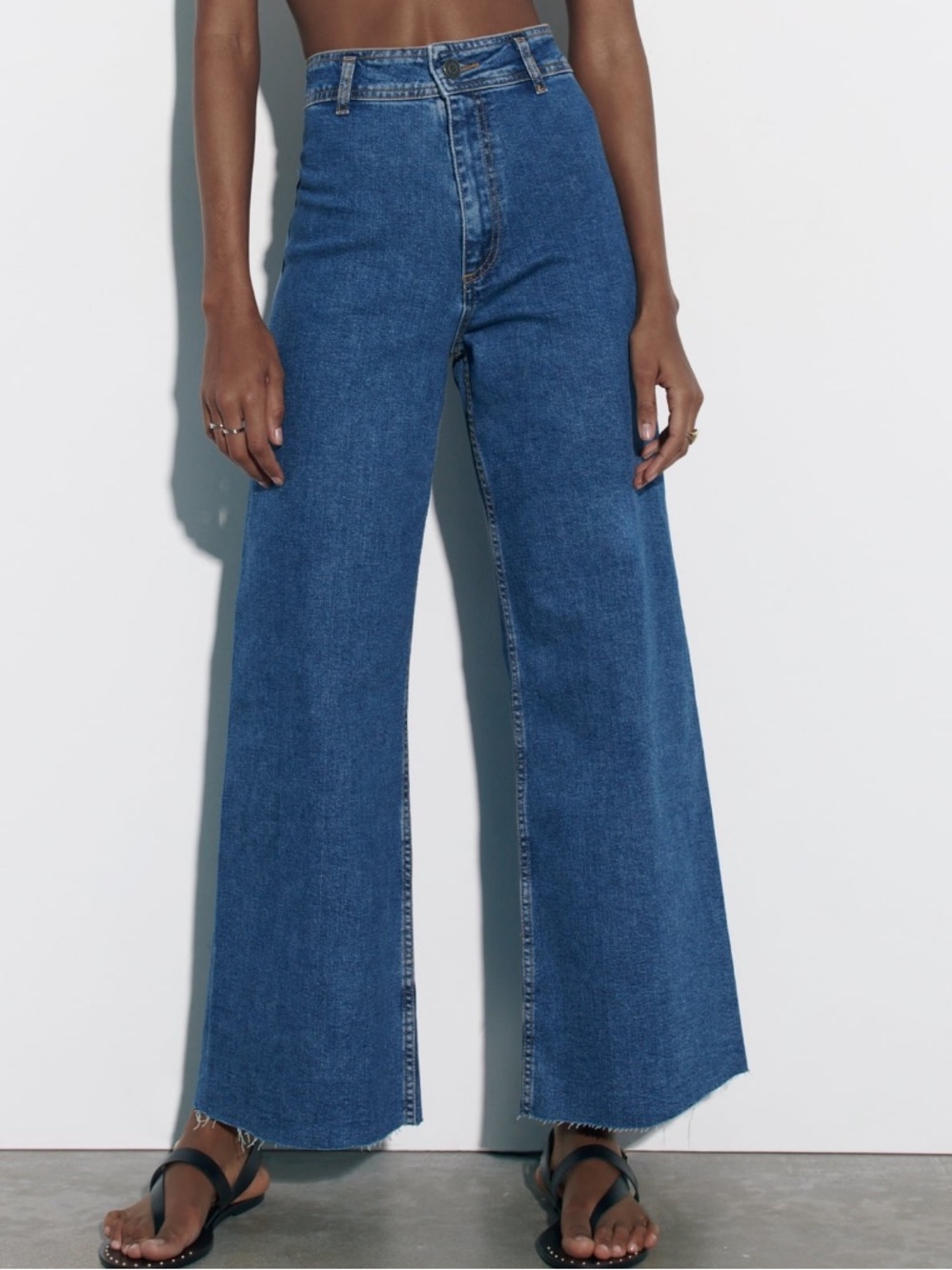 Zara Women’s The Marine Straight Leg Jeans in Antique Blue - Size 2 - NWT